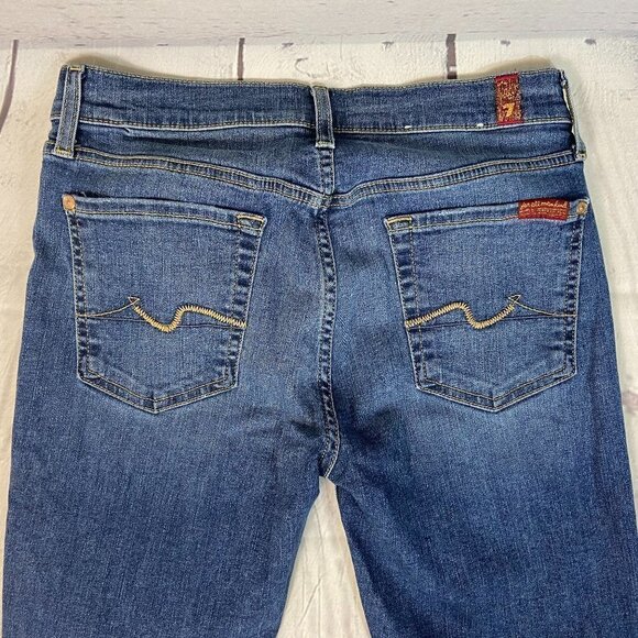 7 For All Mankind Ankle Skinny Jeans Women's Size 28 (28 x 28) Split Ankle - Picture 11 of 14